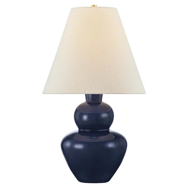 Dumont Table Lamp, Aged Laton/Ceramic Egyptian Azul