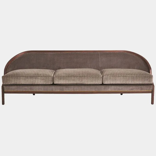 Tailored Sofa, Gray/Walnut
