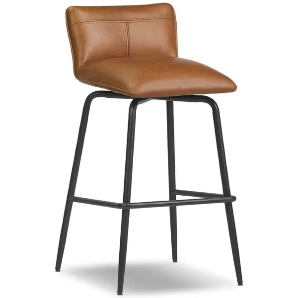Ridley Leather Swivel Bar & Counter Stool, Sonoma Chestnut