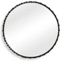 Grander Round Mirror, Charcoal