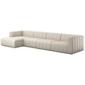 Langham Channeled 4 Piece Sectional, Nomad Snow