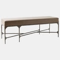 Hunter Leather Bench, Bronze