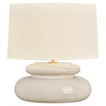 Pia Table Lamp, Aged Brass/Ceramic Butter Crackle